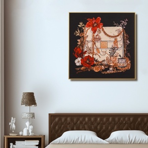 Arte de pared Vintage europeo de pintura de seda de moda Retro de diseñador de alta calidad - Product Image 5