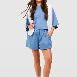 Conjunto de Camisa y Pantalones Cortos para Mujer, Transpirable, Nuevo Diseño de Verano, Traje Personalizado, Camiseta de Manga Corta y Pantalones Cortos, Conjunto Casual de Dos Piezas - Product Image 5