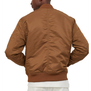 OEM High Street Fashion Clothes Low MOQ Windproof Casual Outdoor Coat <b>Zip</b> <b>Up</b> Varsity <b>Jacket</b> Custom Logo Print Bomber Windbreaker - Product Image 3