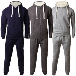 custom logo slim fit zip up tracksuit men blank fleece hoodie and <b>sweatpants</b> <b>set</b> wholesale multi color mens athletic jogging - Product Image 1