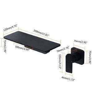 Grifo de Cascada para Baño y Ducha, Montado en la Pared - Product Image 2