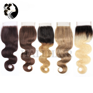 Extensiones de cabello humano Remy con ondas corporales 4x4 de 100g de origen vietnamita, cierre de encaje Frontal, súper doble dibujado teñido, todos los colores, cabello Hali - Product Image 3