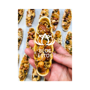 BLUE LOTUS Snacks de Frutos Secos Mixtos, Tartaletas de Cereales Integrales Horneadas, Saladas, Semiblandas, Sin Gluten, Bajas en Sal, Nutritivas - Product Image 1