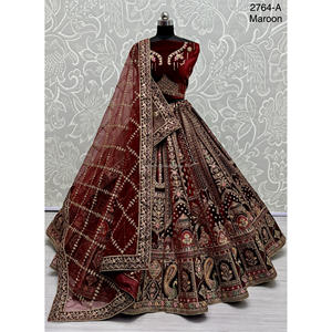 Nupcial Indio Desgaste Terciopelo Colecciones Para Novia Con Zarkhan Trabajo Por Fabzone - Product Image 2