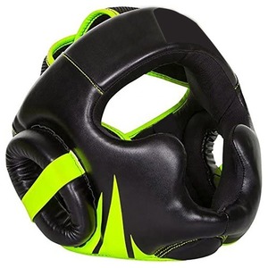 Équipement de boxe avec logo personnalisé, casque de sécurité réglable, casque de boxe pour l'entraînement, prix de gros, protège-têtes en cuir véritable - Product Image 1
