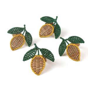 Flower Shape Bamboo Napkin Ring Bohemian Eco Friendly 5 Cm Width <b>Party</b> <b>Table</b> Decoration Accessory - Product Image 3