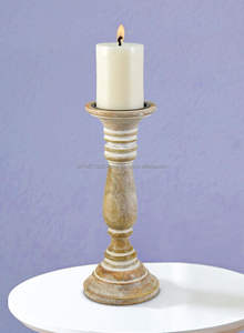 Porte-bougies chauffe-plat en bois de manguier de la meilleure qualité pots de lanterne décoratifs de table personnalisés pour les mariages de Noël pour les bougies de pilier - Product Image 5