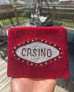 Monedero decorativo hecho a mano con cuentas, pequeño, con cremallera, para mujer, a precio económico. - Product Image 3