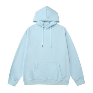 Sweat-shirts à capuche épais pour hommes, 100% coton, 500 g/m², personnalisables avec logo, épaules tombantes, impression floquée - Product Image 3