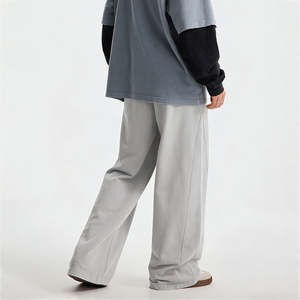 Pantalones Casuales de Algodón 100% OEM, Pantalones Deportivos con Parches, Pantalones Deportivos de Felpa Francesa, Pantalones Anchos y Holgados - Product Image 5