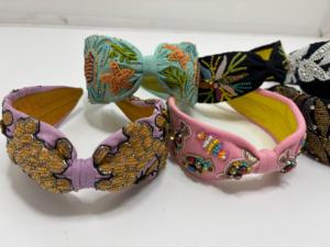 Serre-têtes brodés à la main de qualité supérieure, bandeaux en tissu élégants, accessoires décoratifs tendance pour les détaillants - Product Image 5