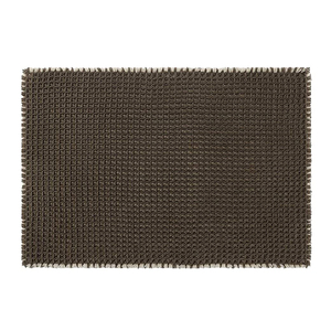 Minimalist Rectangle Cotton Bath Mat With Rubber Backing Anti Slip Geometric Pattern For Bathroom <b>Floor</b> - Product Image 2