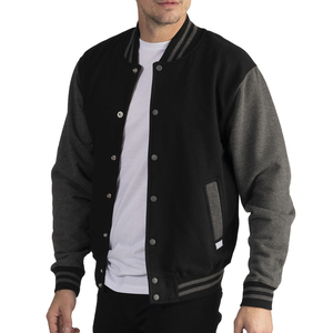 แจ็คเก็ตวาร์ซิตี้ผู้ชายขายส่ง รุ่นยอดนิยม ผ้าขนสัตว์สำหรับฤดูหนาว คอตั้ง สีสันตามสั่ง ดีไซน์ยอดนิยม - Product Image 3