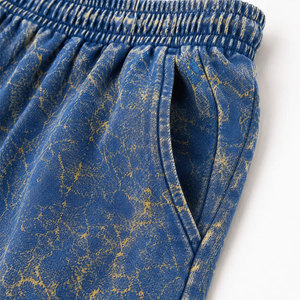 Shorts Bermuda en Coton pour Homme avec Imprimé Game Over, Taille Élastique, Style Denim Délavé, Tenue Décontractée d'Été - Product Image 6