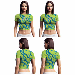 Outdoor Use Best Selling Women Crop Top T-Shirts Fashion Wear Durable Material Women Crop Top T-Shirts For Adults - Product Image 6