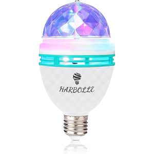 Bombilla LED Estroboscópica Giratoria de Color RGB E26/E27, Luces de Discoteca Multicristalinas para Fiestas y Cumpleaños, Bombillas de Colores - Product Image 1