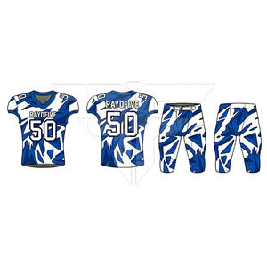 Uniforme de Fútbol Americano Personalizado para Adultos, Pantalones Cortos de Alta Calidad, 100% Poliéster, Secado Rápido, Transpirable, Incluye Guantes y Casco - Product Image 2