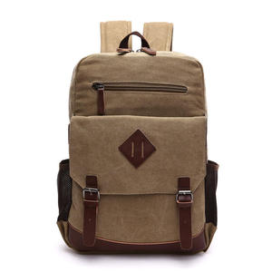 Canvas <b>Laptop</b> <b>Backpack</b> Unisex Retro Style 20-39L Durable Softback with Zipper Hasp Closure and Shoulder Straps - Product Image 4