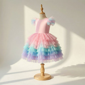 Vestido de Tul Pastel con Diseño de Unicornio para Niñas, Vestido de Princesa sin Mangas para Fiestas de Cumpleaños, Bodas, Disfraz de Dama de Honor, Venta al por Mayor - Product Image 2