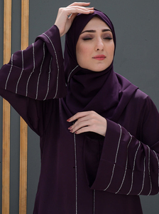 Ofertas de Abayas Holgadas a Precios de Fábrica, Colecciones de Abayas Modestas para la Moda Musulmana Femenina 2026, Abaya Larga Personalizada de Color Sólido para Mujer - Product Image 3