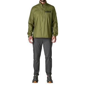 Chaqueta Cortavientos Ultraligera Premium para Hombre, Plegable, con Media Cremallera, para Correr y Senderismo al Aire Libre, Chaqueta Deportiva Personalizada de Nailon Resistente al Viento - Product Image 6