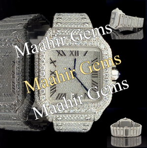 Reloj Mecánico Automático de Acero Inoxidable Personalizado con Moissanita, Cristal de Zafiro, Diamantes Completos, Estilo Hip-Hop, Reloj de Negocios, 10 Bar - Product Image 1