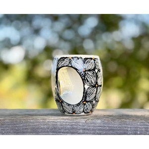 New Design Handmade Ceramic Mug Floral Pattern Black White Traditional Chinese Design Home Use - Product Image 4