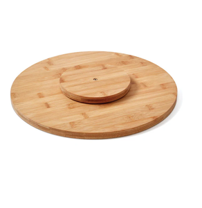 Organisateur de comptoir en bois Lazy Susan, plateau tournant pour épices, sel et aliments, support de rangement en bois Lazy Susan - Product Image 1