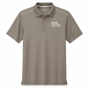 Polo de pickleball unisexe, anti-transpiration, manches courtes, couleur unie, logo sur le devant, coupe classique adulte, logo personnalisé - Product Image 1