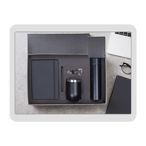 Luxury PU Leather Business Gift Set Customized Logo <b>Personalized</b> for Father's/Mother's Day Diary Metal Pen <b>Keychain</b> Tumbler - Product Image 1