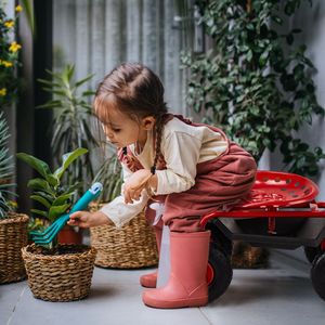 Sedile da Giardino con Ruote e Manico Estensibile, Girevole a 360°, con Vassoio Porta Attrezzi per Giardinaggio - Product Image 6
