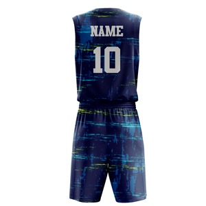 Matériaux de haute qualité pour ensembles une pièce, respirants, imprimés, séchage rapide, grande taille, col en V, uniforme de basketball personnalisé - Product Image 2