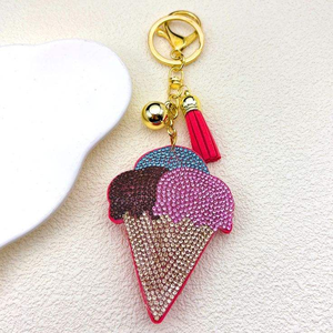 Decorative Beaded Embroidered <b>Keychain</b> Bulk Artistic Embroidery Seed Beads Keychains Exporter with Accept <b>Custom</b> Design - Product Image 1