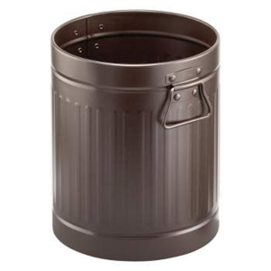 Poubelles en fer galvanisé bronze de haute qualité, faites à la main, de forme ronde, pour l'extérieur, pour le nettoyage domestique, seaux à déchets - Product Image 1