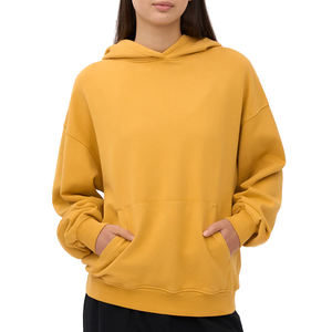 Nueva Llegada, Sudadera con Capucha para Mujer, Estilo Casual de Invierno, Hombros Caídos, Transpirable, Ecológica, 100% Algodón Felpa, Talla Grande - Product Image 2