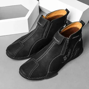 Baskets décontractées pour hommes, chaussures d'extérieur antidérapantes, bottines montantes de haute qualité, baskets plates pour hommes, chaussures courtes pour hommes - Product Image 2