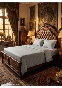 Ensemble de draps en satin de coton de luxe – Drap de lit King Size avec taies d'oreiller assorties - Product Image 3