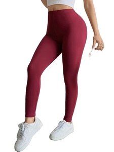Women's High-Waisted Thermal Breathable Soft <b>Shaping</b> <b>Leggings</b> Solid Color Casual Pants with Stretchy Comfort - Product Image 2