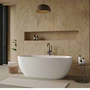 Baignoire autoportante ovale moderne en acrylique FW-7761-71 pour salle de bain - Product Image 6