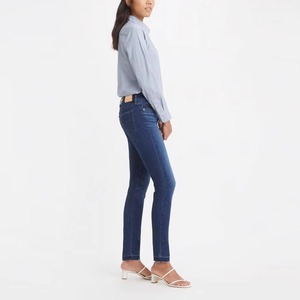 Pantalones de mezclilla de cintura media para mujer, corte lápiz, lavado claro, ajuste holgado, transpirables, de secado rápido, sencillos, informales, para otoño, OEM, venta al por mayor, moda de alta calidad - Product Image 3