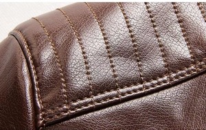 High Quality <b>Mens</b> Windproof Leather <b>Jacket</b> New Fashion Embroidery Knitted Stand Discharge Print Zipper Breathable <b>jacket</b> for <b>men</b> - Product Image 3