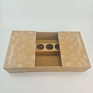PT PACK Vacaciones Venta al por mayor Flip Table Party Chocolate Cookie Kraft <span class=keywords><strong>Bandejas</strong></span> de cartón Caja de pastoreo Embalaje - Product Image 3