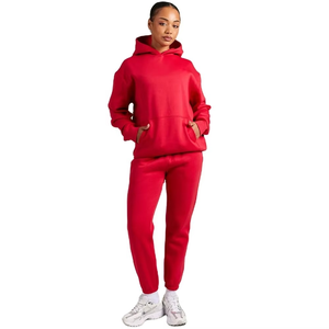 Conjunto Deportivo Unisex Rojo, Ropa Deportiva Casual Moderna para Hombre y Mujer, Traje Deportivo de Moda al Por Mayor, Alta Demanda - Product Image 2