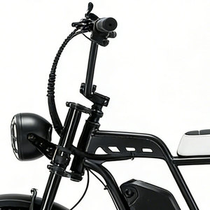 Bicicleta eléctrica de montaña deportiva con neumáticos de nieve retro 20*4, batería de litio de 48V 15AH, doble suspensión, frenos de disco dobles. - Product Image 4