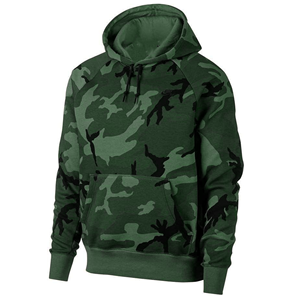 Sudadera con Capucha de Camuflaje para Hombre, Manga Raglán, Felpa Francesa, Corte Regular, Informal, para Otoño, con Bolsillo - Product Image 5