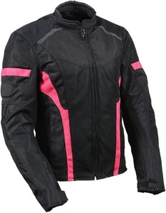 Blouson de moto unisexe noir et rose, imperméable, coupe-vent, en mesh, col montant, manches longues, tactique, Cordura, réfléchissant - Product Image 4