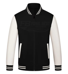 เสื้อแจ็คเก็ตวาร์ซิตี้ชาย สีเขียวขาว คอตั้ง ซิปหน้า สไตล์ลำลอง สำหรับฤดูหนาว ผลิตจากผ้าขนสัตว์/วิสโคส เป็นมิตรต่อสิ่งแวดล้อม ระบายอากาศได้ดี - Product Image 3