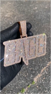 Pendentif Moissanite en Argent 925 Personnalisé pour Homme avec Lettre en Diamant VVS Style Hip Hop - Product Image 5