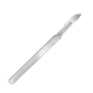 Vente en gros de scalpel chirurgical en acier inoxydable avec # Couteau chirurgical de précision à 10 lames, manche texturé, instrument médical OEM - Product Image 3