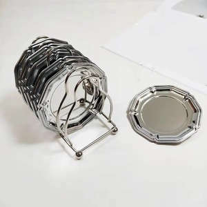 Premium Decorative Metal <b>Coasters</b> With Modern Minimalist Design For Living Room Office And Dining Table Decor - Product Image 1